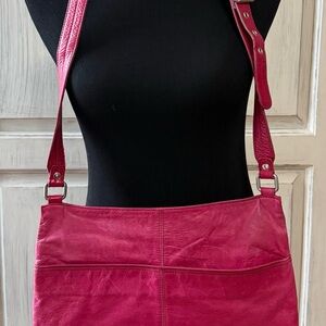 HOBO Fuchsia Leather Shoulder Bag
